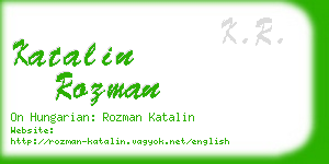 katalin rozman business card